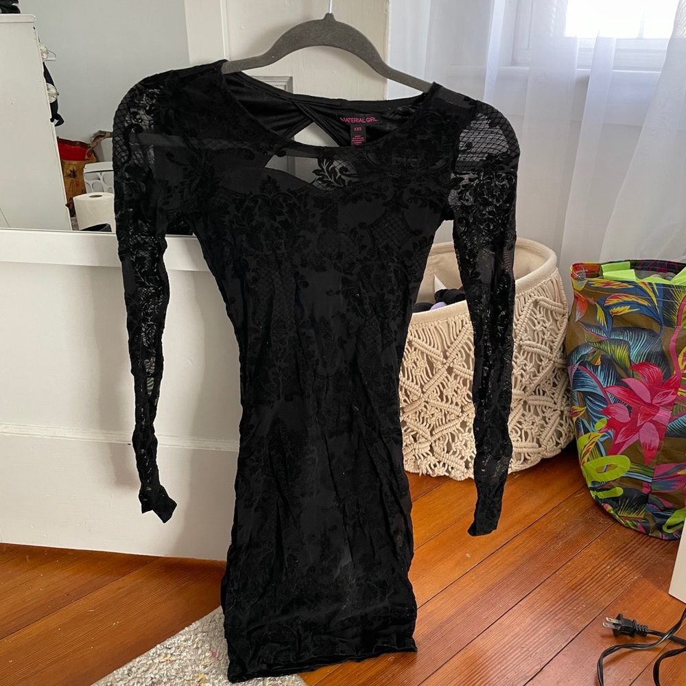 Black Lace Tight Dress